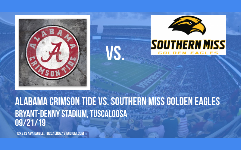 Alabama Crimson Tide vs. Southern Miss Golden Eagles at Bryant-Denny Stadium